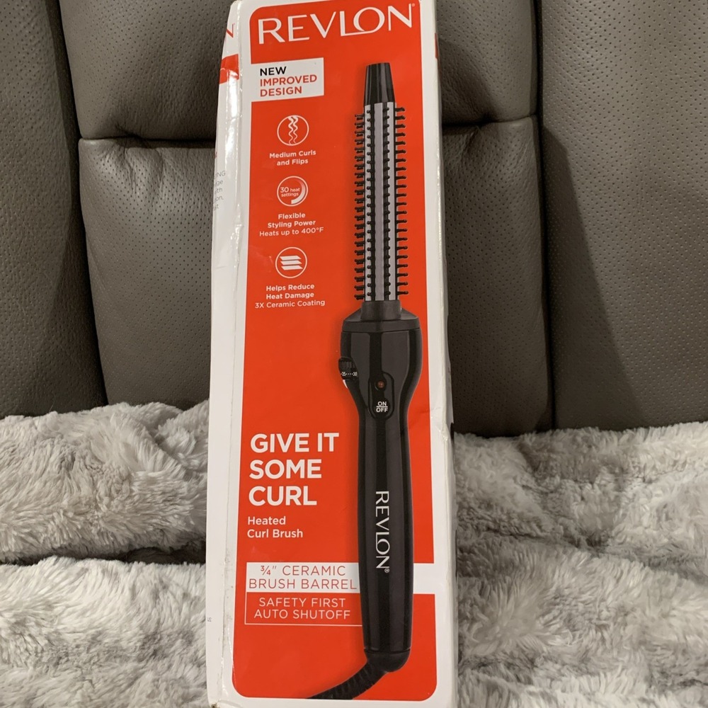 Revlon Give It Some Curl Heated Curl Brush. 3/4" Styling Brush Model‎ RV054.